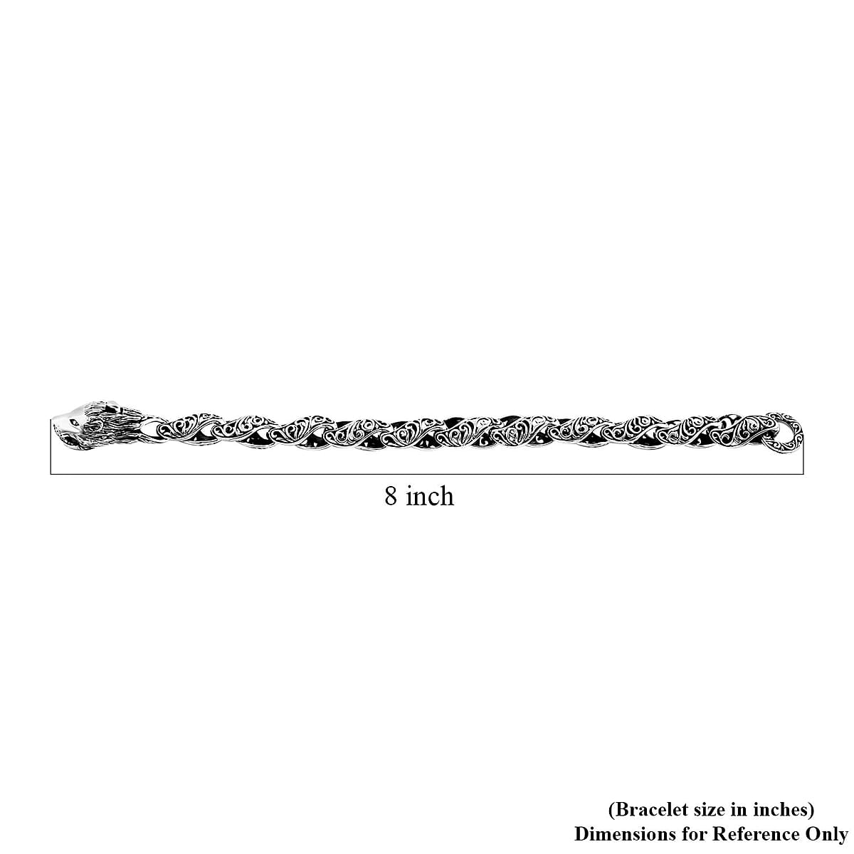 Bali Legacy Filigree Lion Bracelet in Sterling Silver (8.00 In) 31.40 Grams image number 5