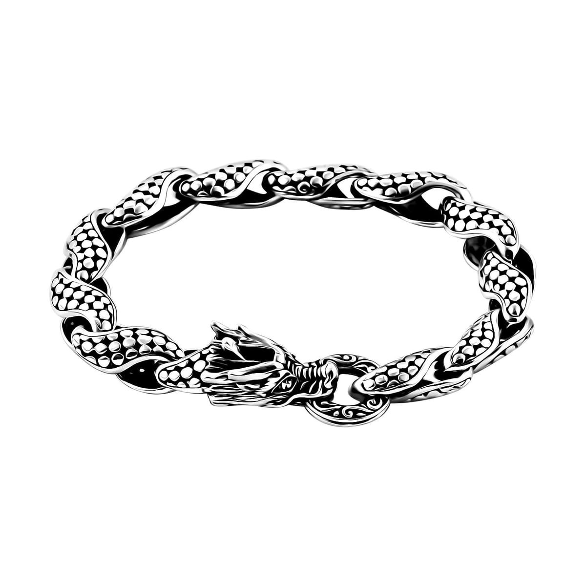 Bali Legacy Dragon Skin Bracelet in Sterling Silver (7.25 In) 29.90 Grams image number 0