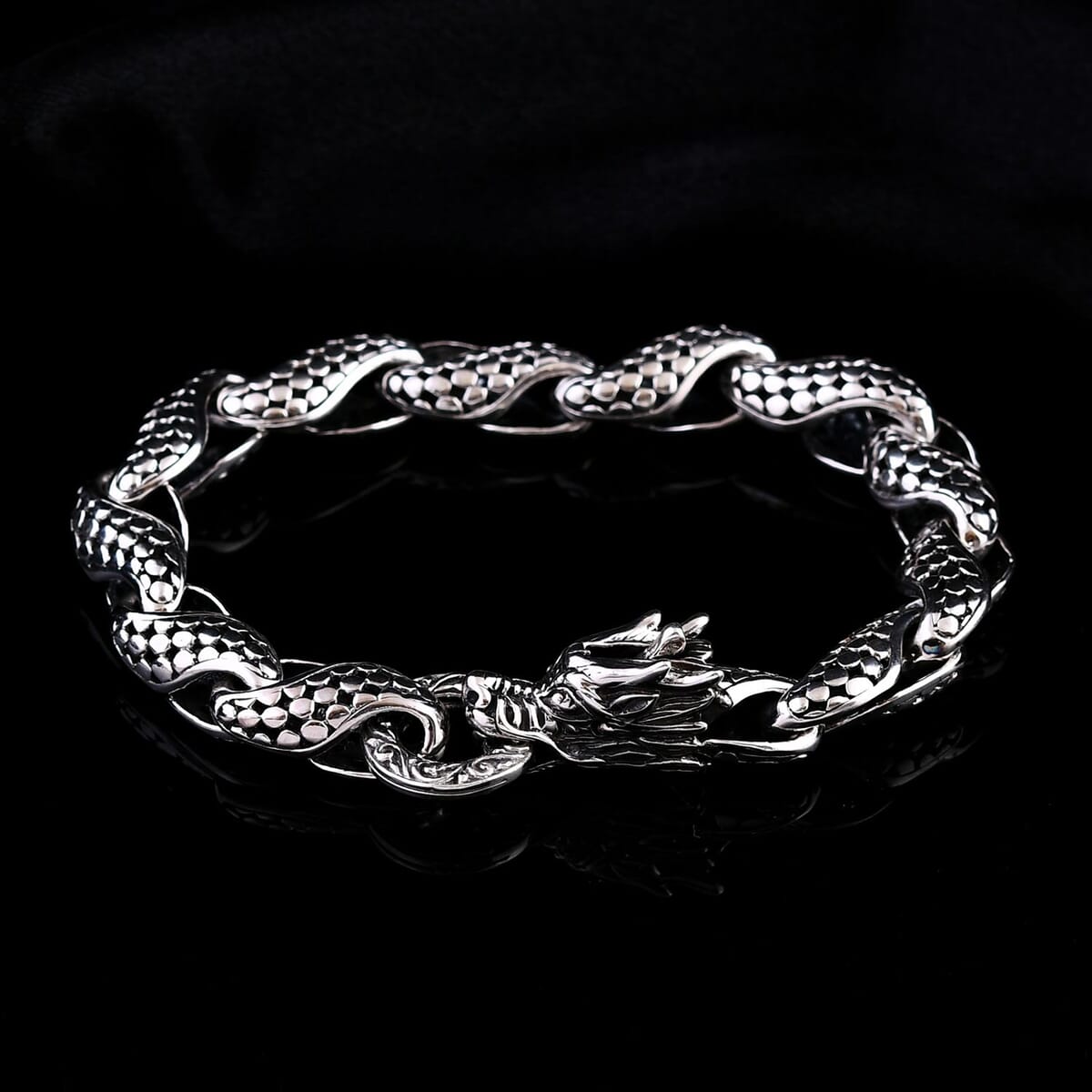 Bali Legacy Dragon Skin Bracelet in Sterling Silver (7.25 In) 29.90 Grams image number 1
