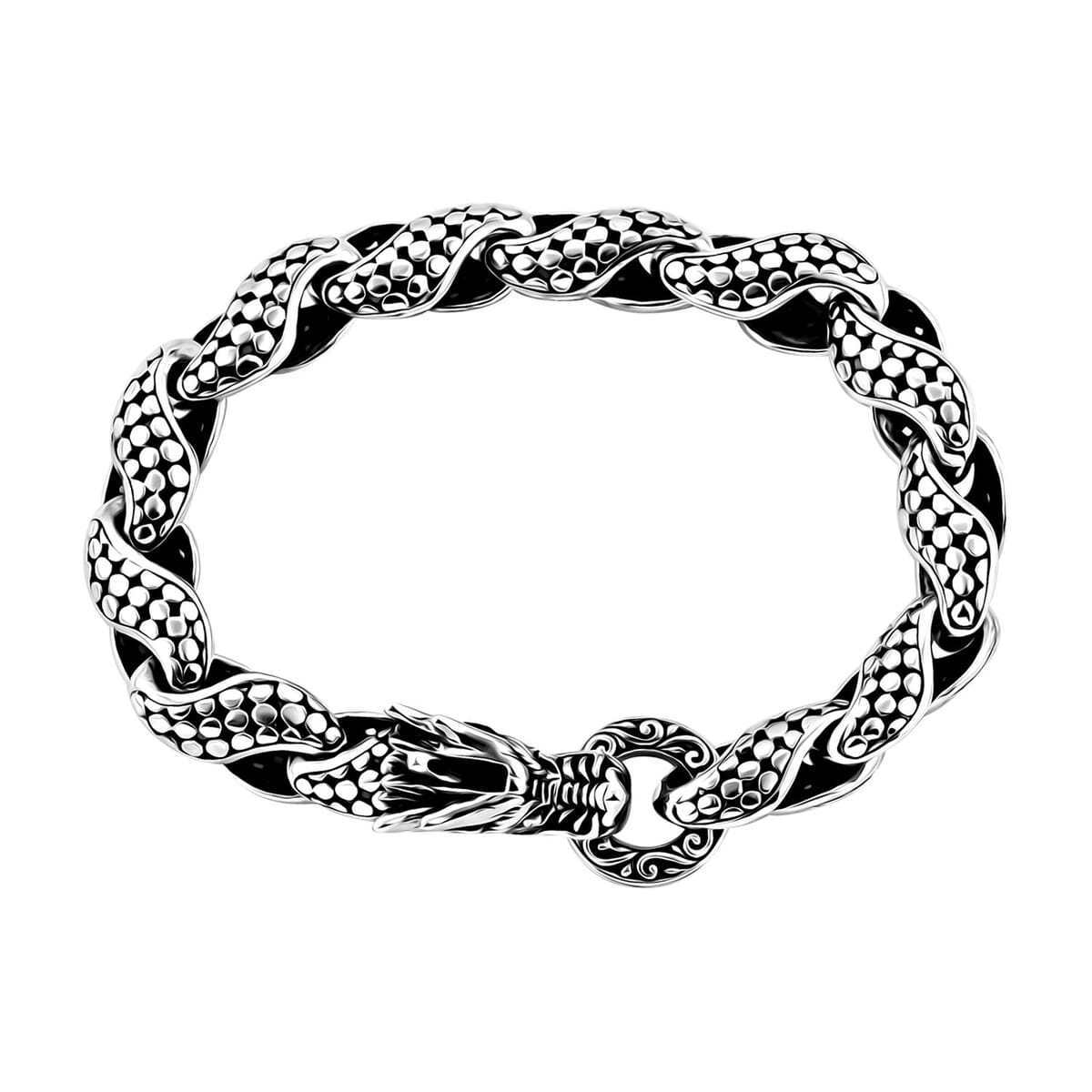 Bali Legacy Dragon Skin Bracelet in Sterling Silver (7.25 In) 29.90 Grams image number 3