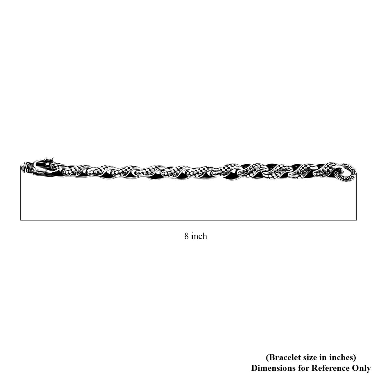 Bali Legacy Dragon Skin Bracelet in Sterling Silver (7.25 In) 29.90 Grams image number 5