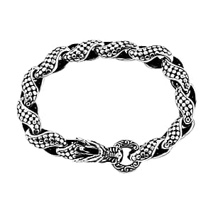 Bali Legacy Dragon Skin Bracelet in Sterling Silver (8.00 In) 30.55 Grams