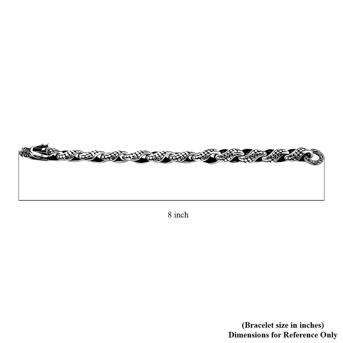Bali Legacy Dragon Skin Bracelet in Sterling Silver (8.00 In) 30.55 Grams image number 5