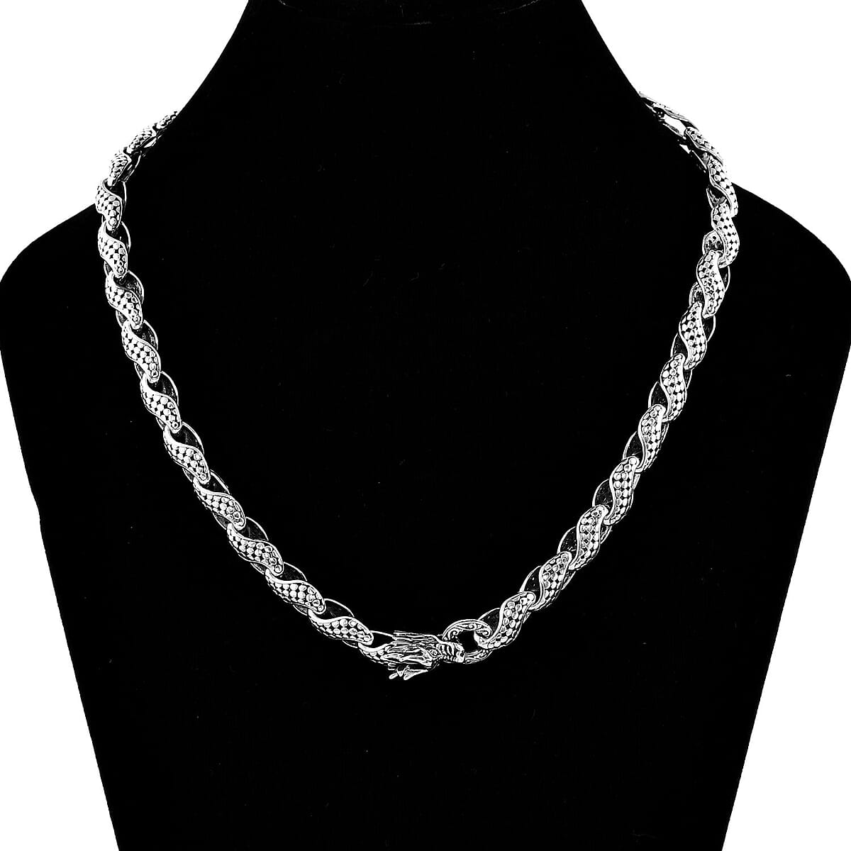 Bali Legacy Dragon Skin Necklace in Sterling Silver 20 Inches 56.30 Grams image number 2