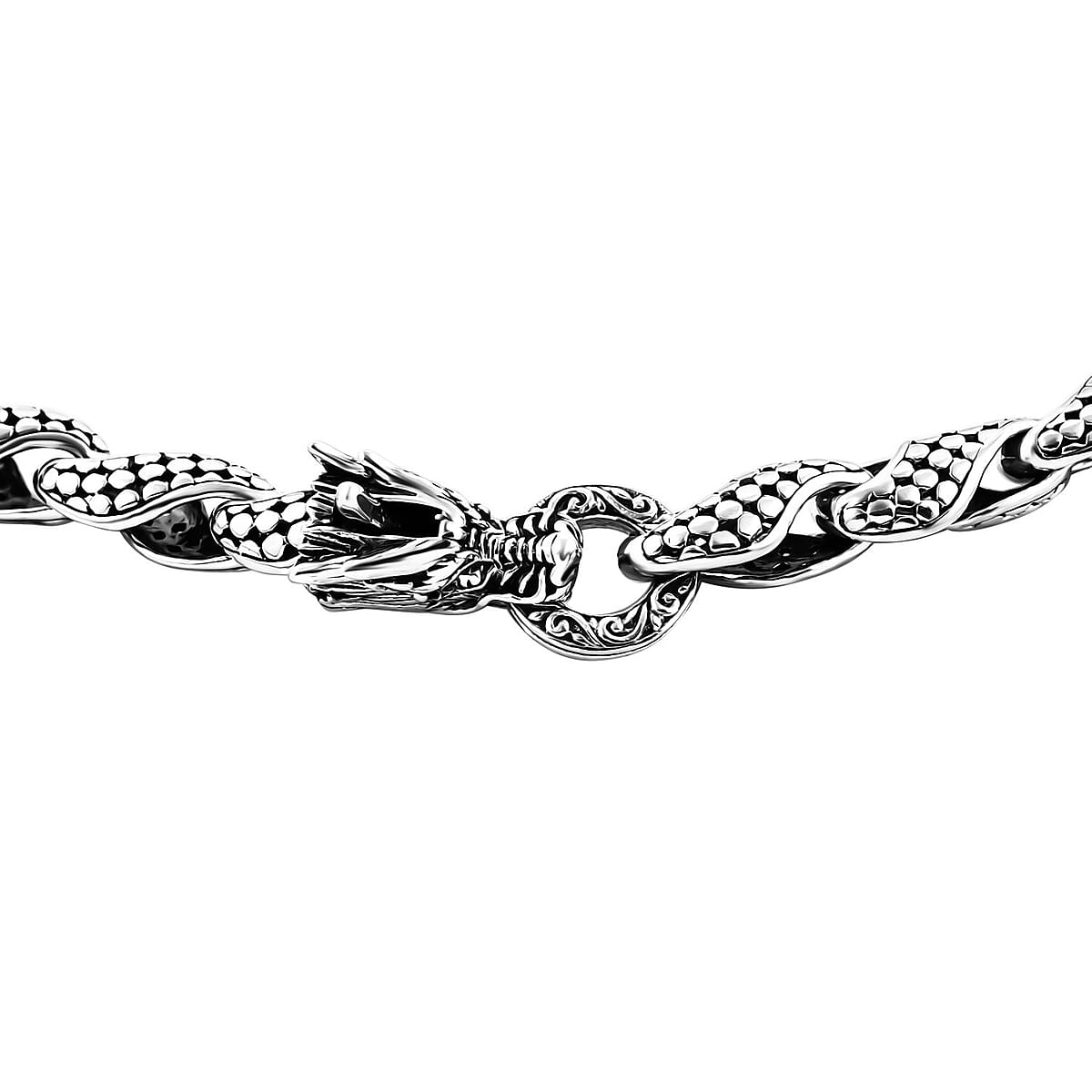Bali Legacy Dragon Skin Necklace in Sterling Silver 20 Inches 56.30 Grams image number 3