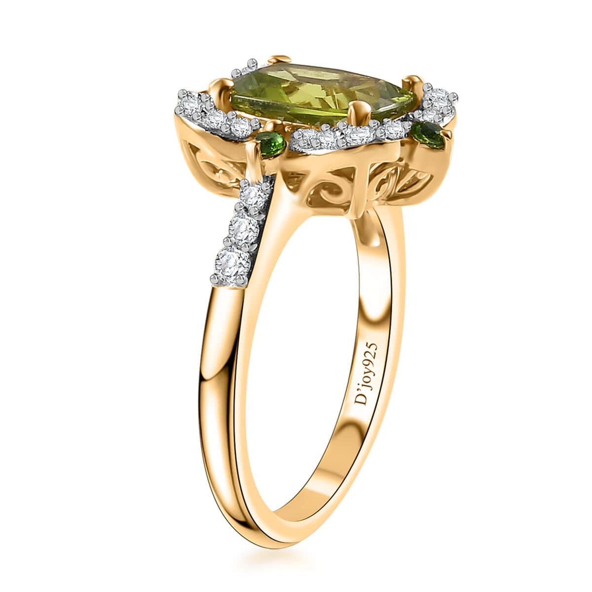 Peridot, Multi Gemstone Ring in 18K Vermeil YG Over Sterling Silver (Size 10.0) 2.85 ctw image number 3