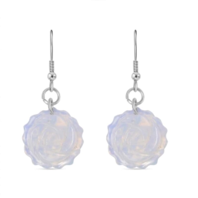 Opalite 25.00 ctw Earrings in Stainless Steel