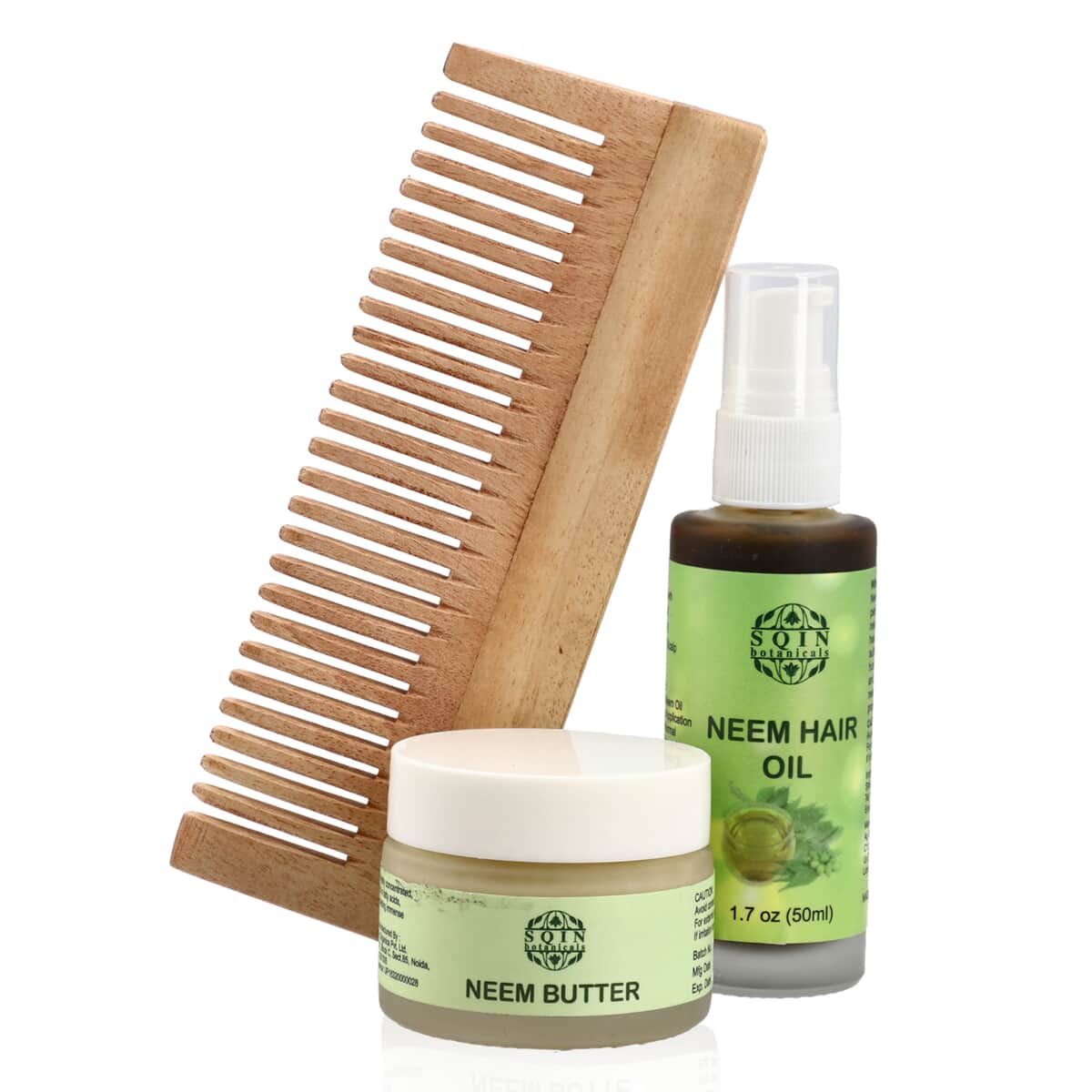 Neem Comb and Neem Hair Growth Oil with Neem Butter image number 0