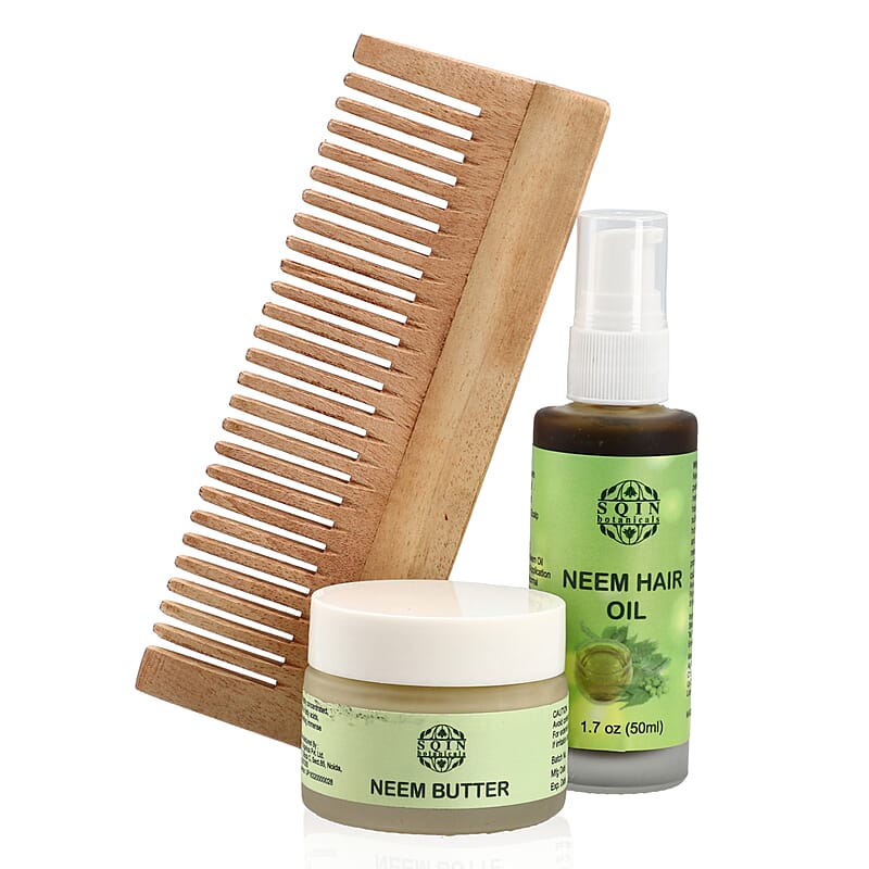 Neem Comb and Neem Hair Growth Oil with Neem Butter