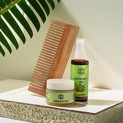 Neem Comb and Neem Hair Growth Oil with Neem Butter
