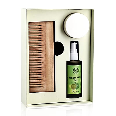 Neem Comb and Neem Hair Growth Oil with Neem Butter