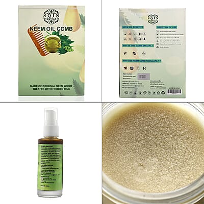 Neem Comb and Neem Hair Growth Oil with Neem Butter