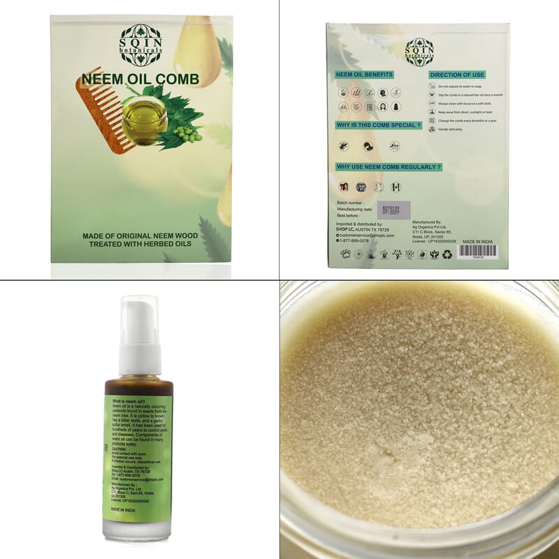 Neem Comb and Neem Hair Growth Oil with Neem Butter