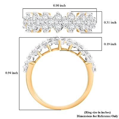 White Diamond 1.00 ctw Ring in 10K Yellow Gold (Size 10.0)