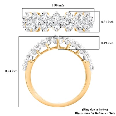 White Diamond 1.00 ctw Ring in 10K Yellow Gold (Size 5.0)