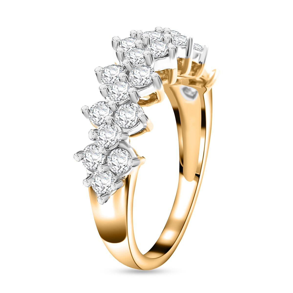 White Diamond 1.00 ctw Ring in 10K Yellow Gold (Size 8.0) image number 3
