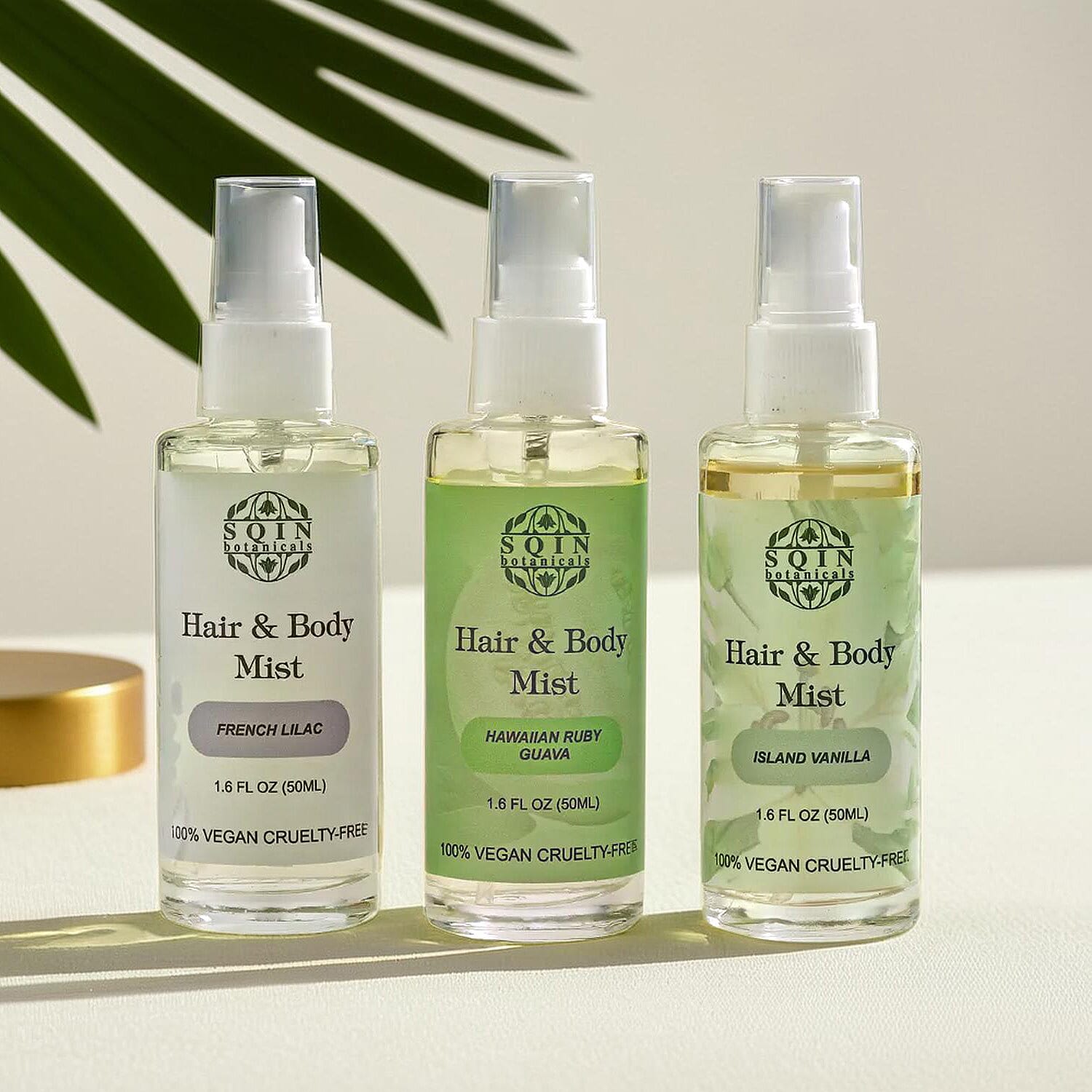 Sqin Botanical Set of 3 Hair and Body Mist