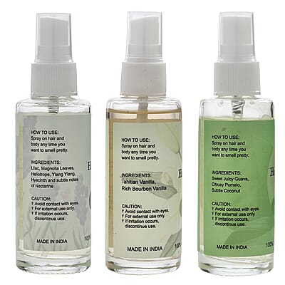 Sqin Botanical Set of 3 Hair and Body Mist