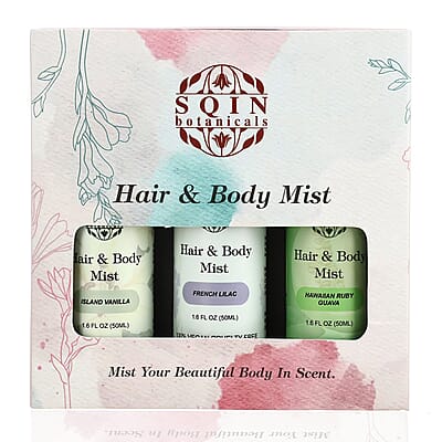 Sqin Botanical Set of 3 Hair and Body Mist