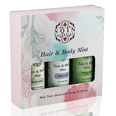 Sqin Botanical Set of 3 Hair and Body Mist