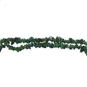 Green Aventurine 215.00 ctw Necklace in Silvertone 36 Inches