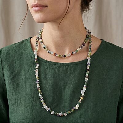 Multi Gemstone 254.00 ctw Necklace 36 Inches
