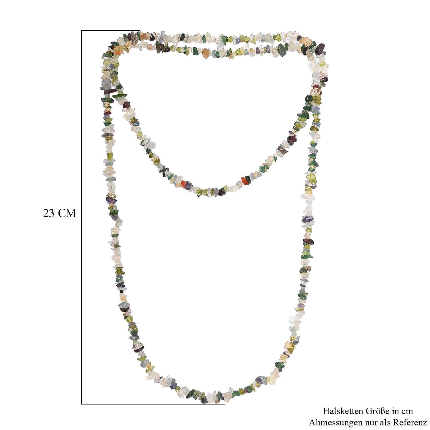 Multi Gemstone 254.00 ctw Necklace 36 Inches