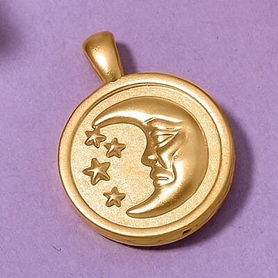 Sun and Moon Pendant without Chain in 10K Yellow Gold 0.65 Grams