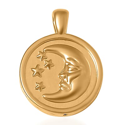 Sun and Moon Pendant without Chain in 10K Yellow Gold 0.65 Grams