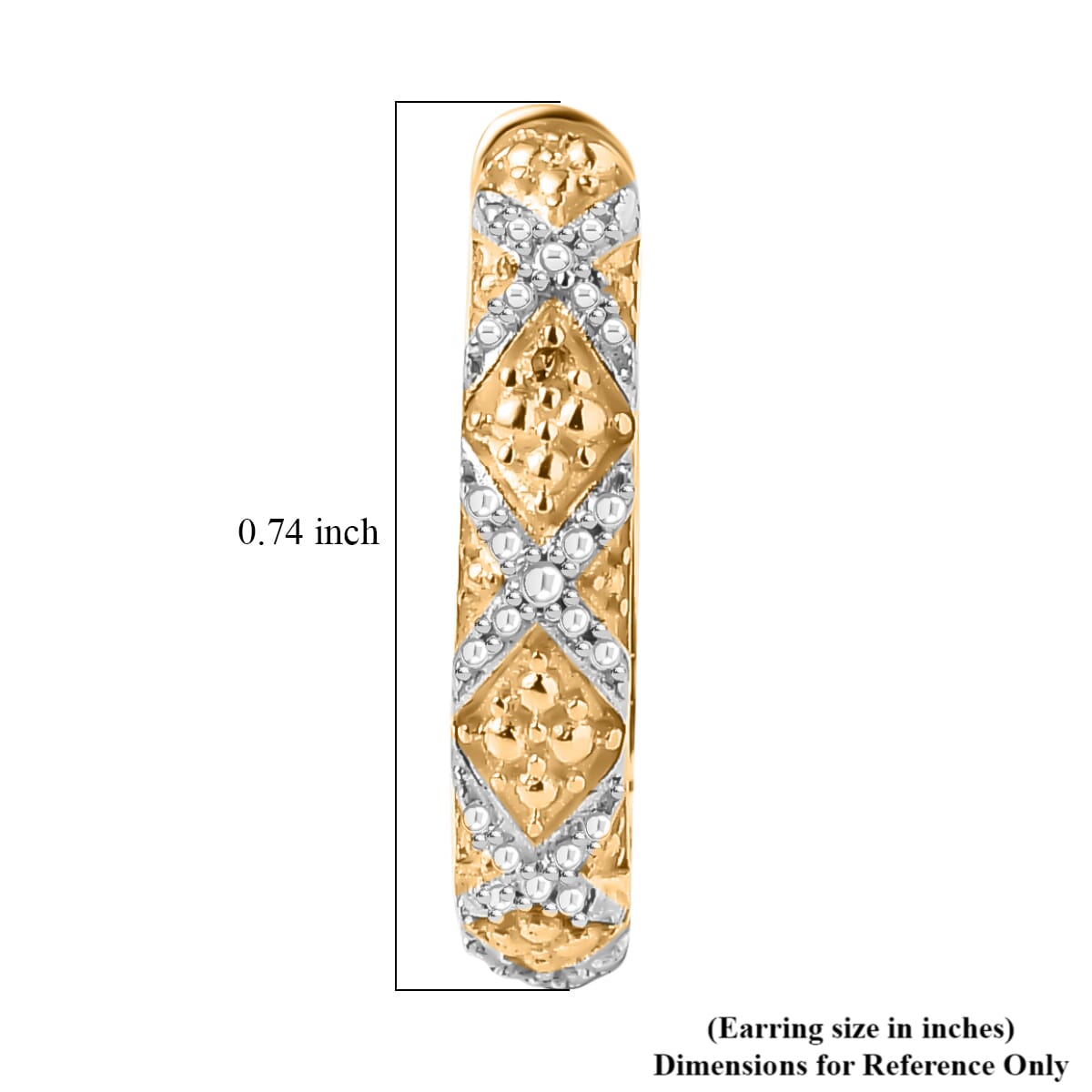 Karis Yellow Diamond Accent Hoop Earrings in 18K YG Plated image number 5