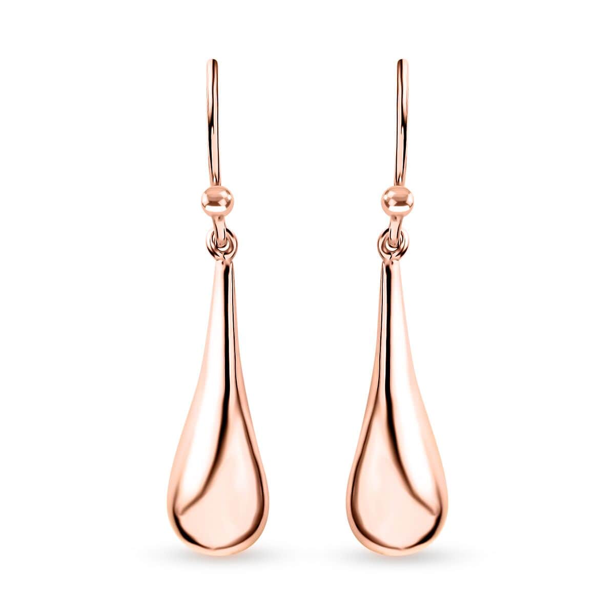 Water Drop Earrings in 14K Rose Gold Over Sterling Silver 1.95 Grams image number 0