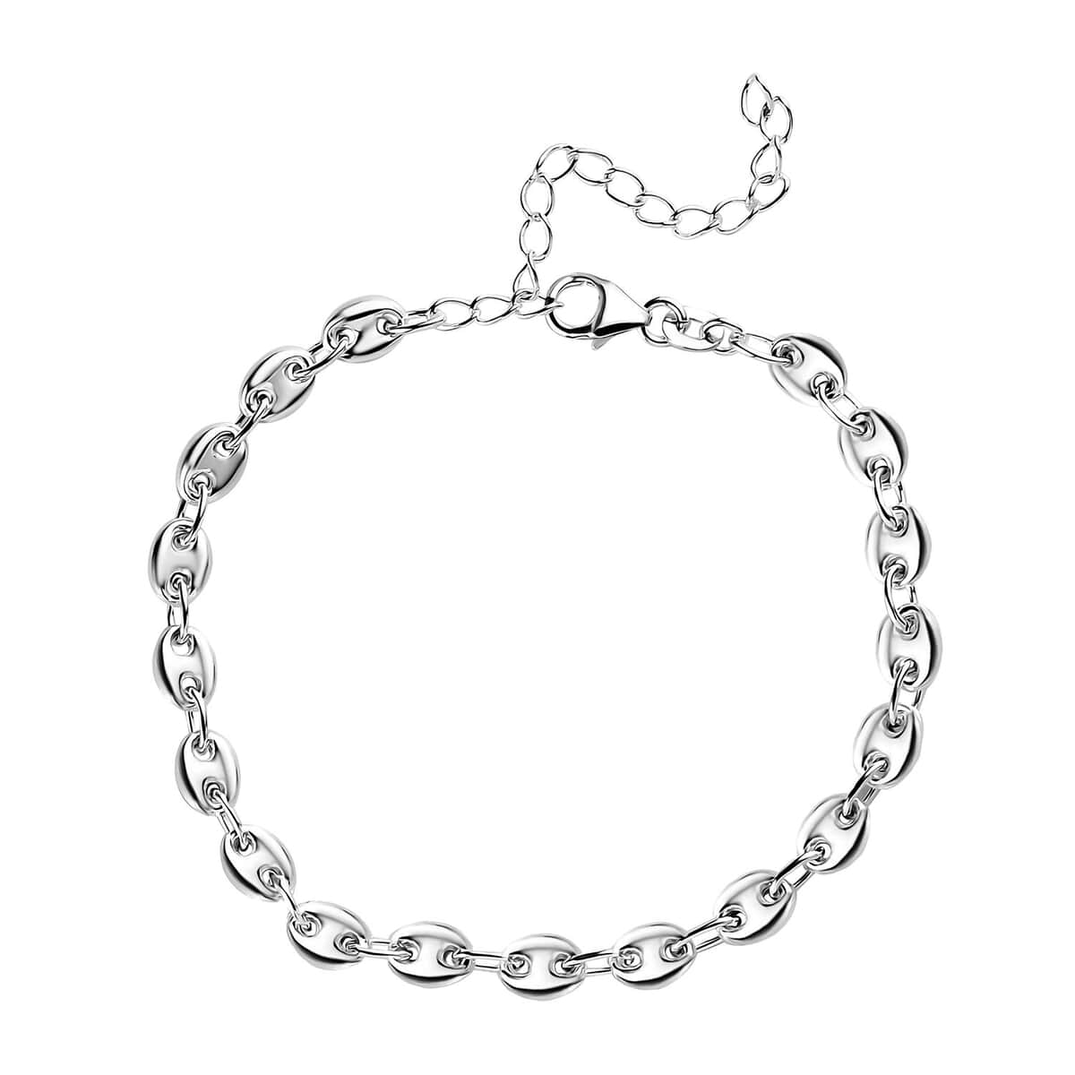 Cable Chain Bracelet in Sterling Silver (6.50-8.50In) 5.50 Grams image number 0