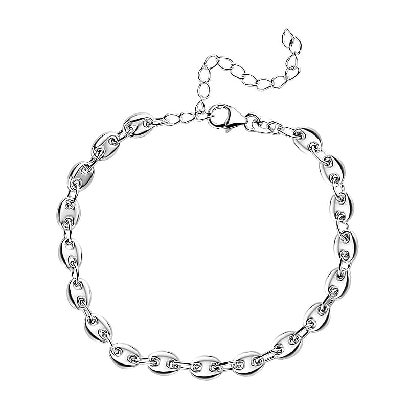 Cable Chain Bracelet in Sterling Silver (6.50-8.50In) 5.50 Grams