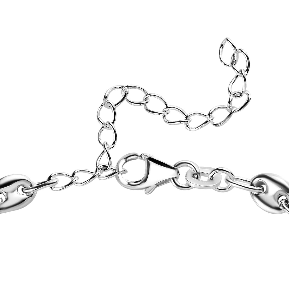 Cable Chain Bracelet in Sterling Silver (6.50-8.50In) 5.50 Grams image number 3