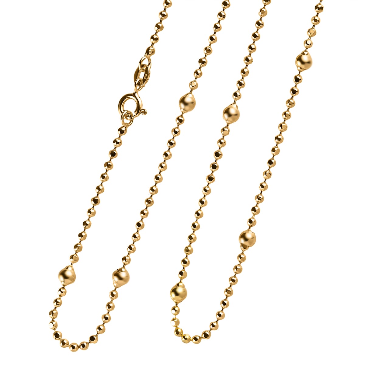 Station Chain Necklace in 14K YG Over Sterling Silver 6 Grams 20 Inches image number 0