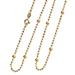 Station Chain Necklace in 14K YG Over Sterling Silver 6 Grams 20 Inches