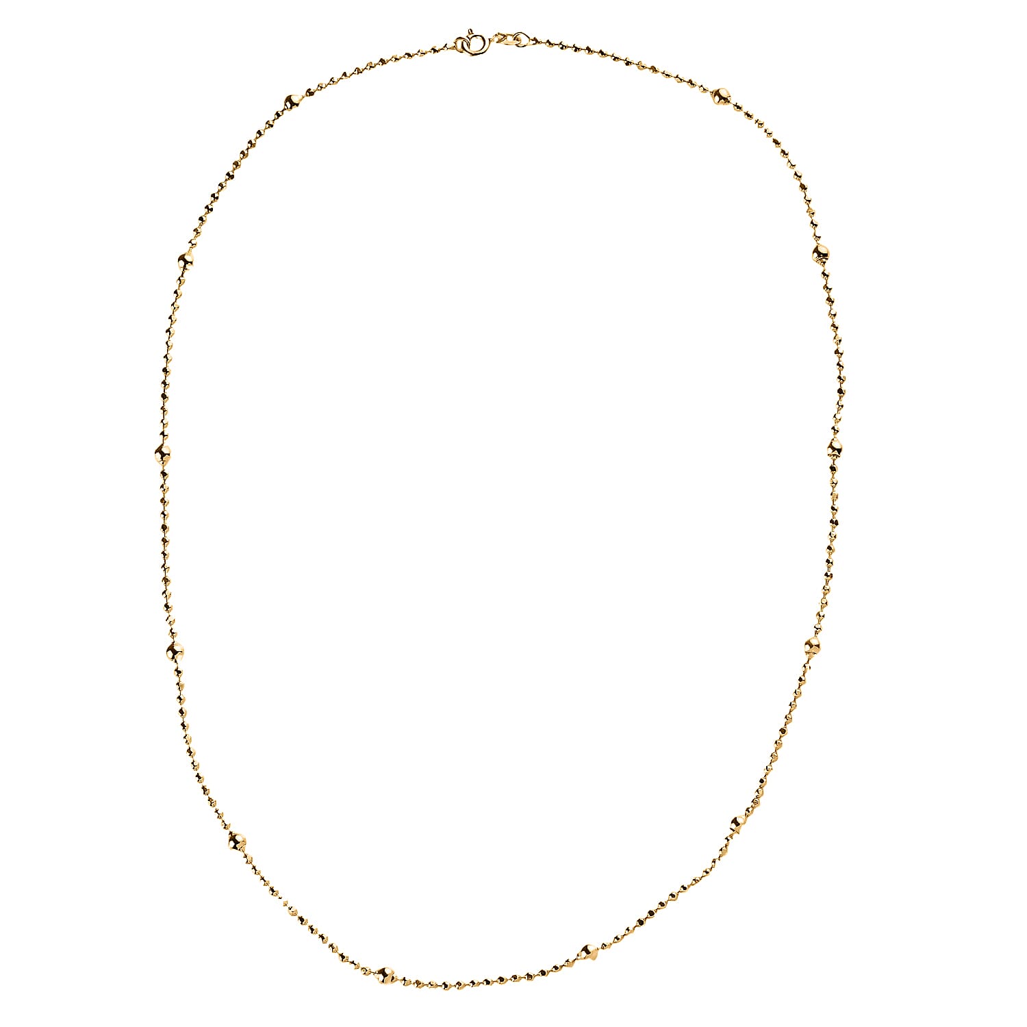 Station Chain Necklace in 14K YG Over Sterling Silver 6 Grams 20 Inches