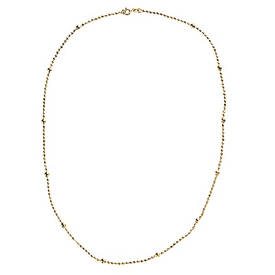 Station Chain Necklace in 14K YG Over Sterling Silver 6 Grams 20 Inches