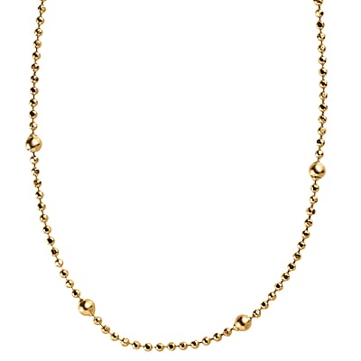 Station Chain Necklace in 14K YG Over Sterling Silver 6 Grams 20 Inches
