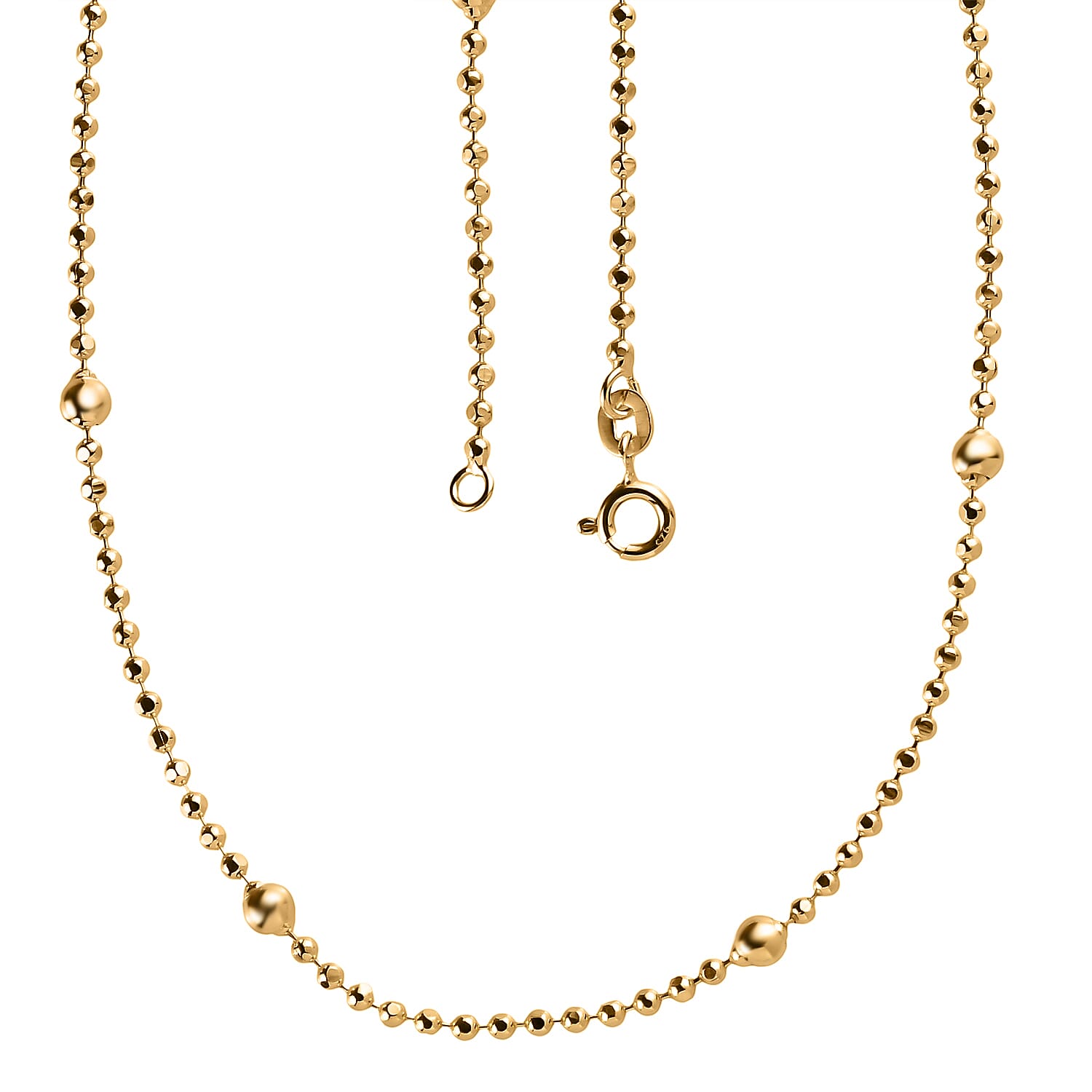 Station Chain Necklace in 14K YG Over Sterling Silver 6 Grams 20 Inches