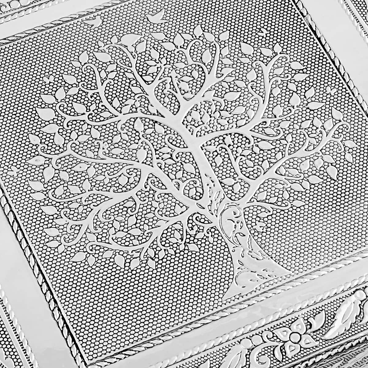 Handcrafted Aluminium Tree of Life Embossed Jewelry Box image number 5