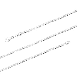 Sterling Silver Sparkle Chain Necklace 28 Inches 18.85 Grams