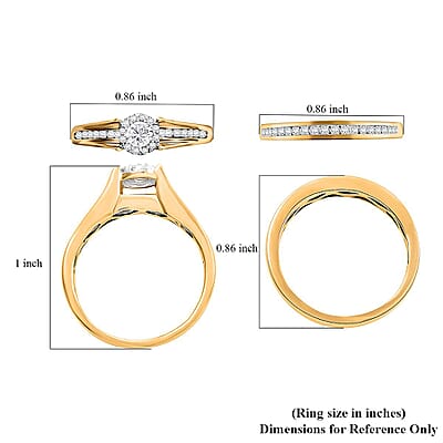 New York Closeout 14K Yellow Gold I2 Diamond 0.50 ctw Ring (Size 10.0) 5 Grams