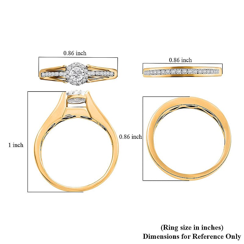 New York Closeout 14K Yellow Gold I2 Diamond 0.50 ctw Ring (Size 10.0) 5 Grams