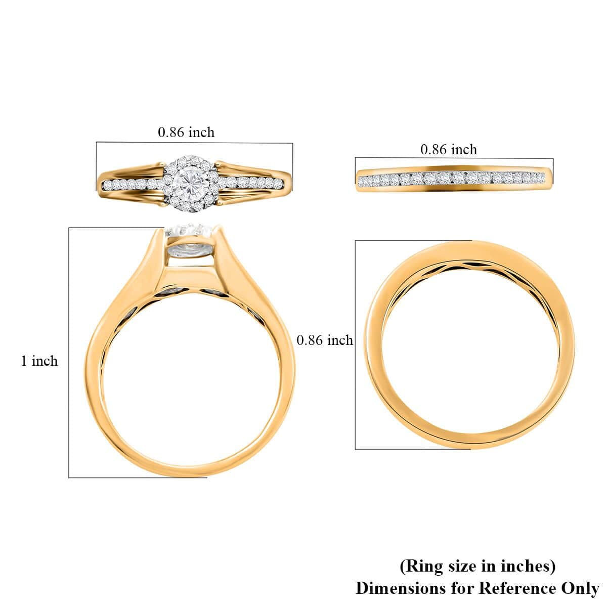 New York Closeout 14K Yellow Gold Diamond (I2) Ring (Size 10.0) (5 g) 0.50 ctw image number 5