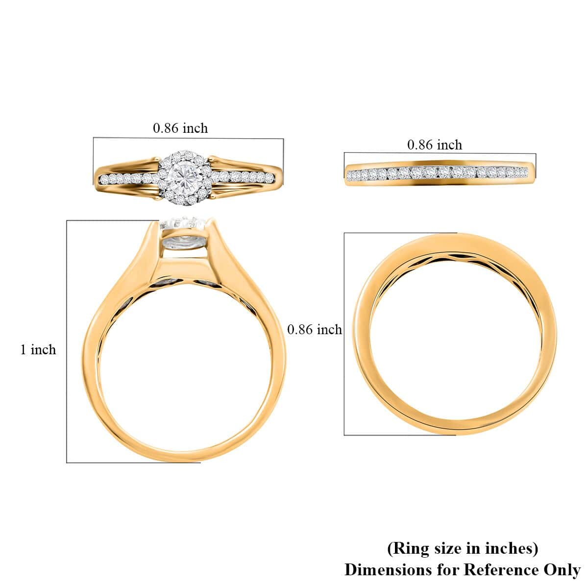 New York Closeout 14K Yellow Gold I2 Diamond 0.50 ctw Ring (Size 7.0) 5 Grams image number 5