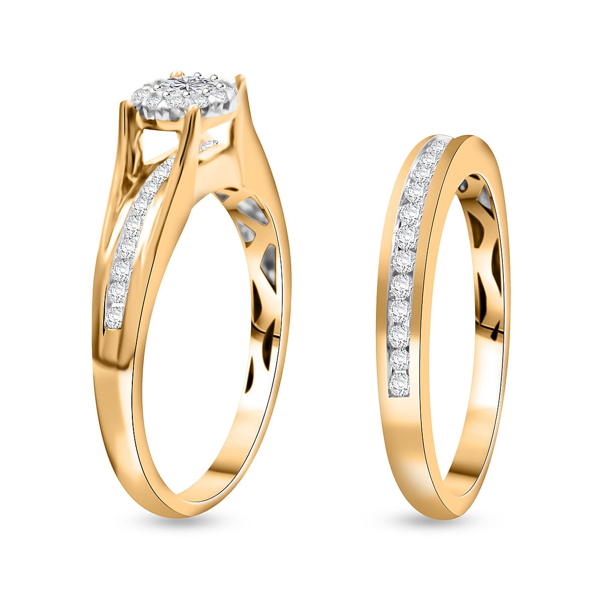 New York Closeout 14K Yellow Gold I2 Diamond 0.50 ctw Ring (Size 8.0) 5 Grams image number 2
