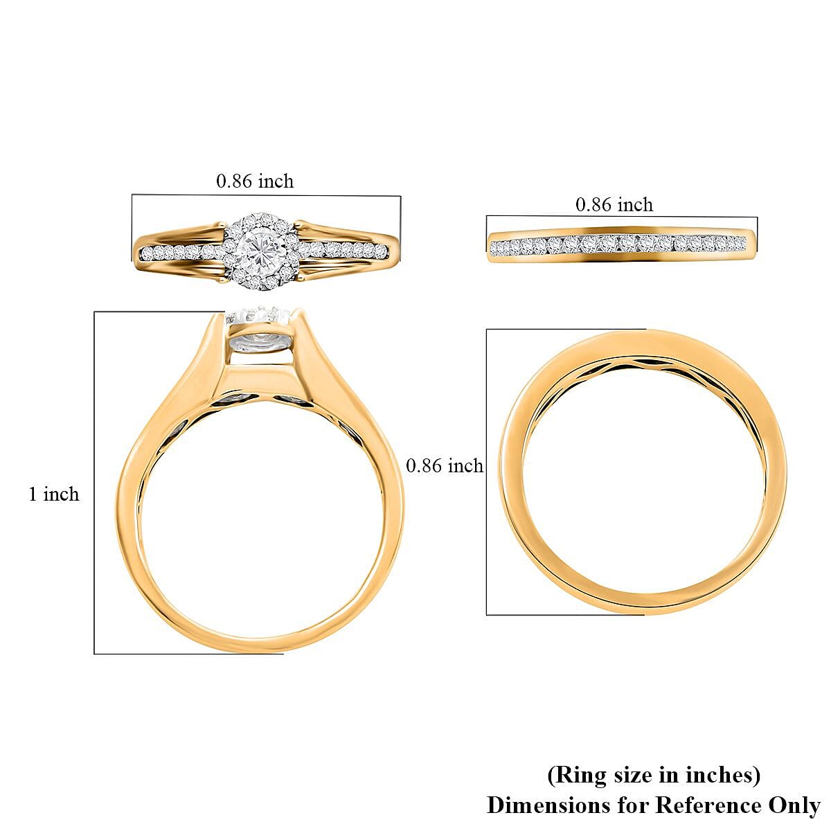 New York Closeout 14K Yellow Gold I2 Diamond 0.50 ctw Ring (Size 8.0) 5 Grams image number 5