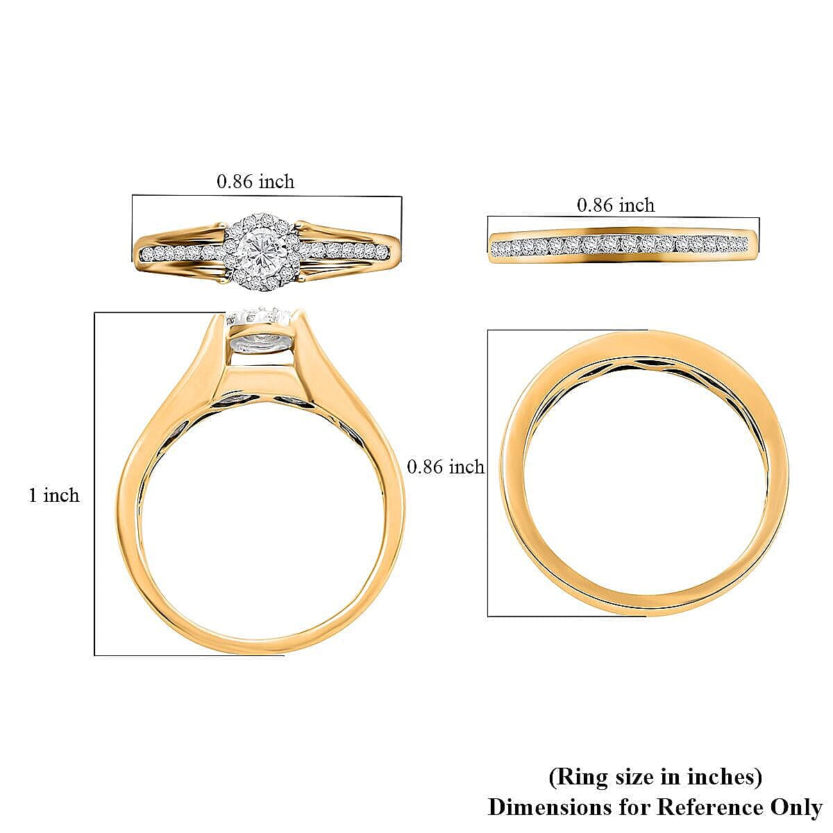 New York Closeout 14K Yellow Gold I2 Diamond 0.50 ctw Ring (Size 9.0) 5 Grams image number 5