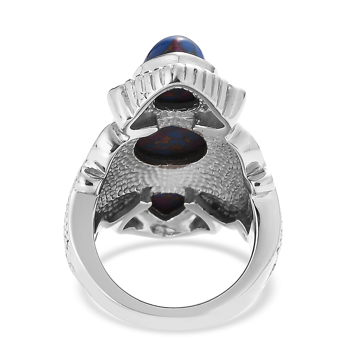 Mojave Purple Turquoise 7.65 ctw Ring in Stainless Steel (Size 7.0)  image number 4